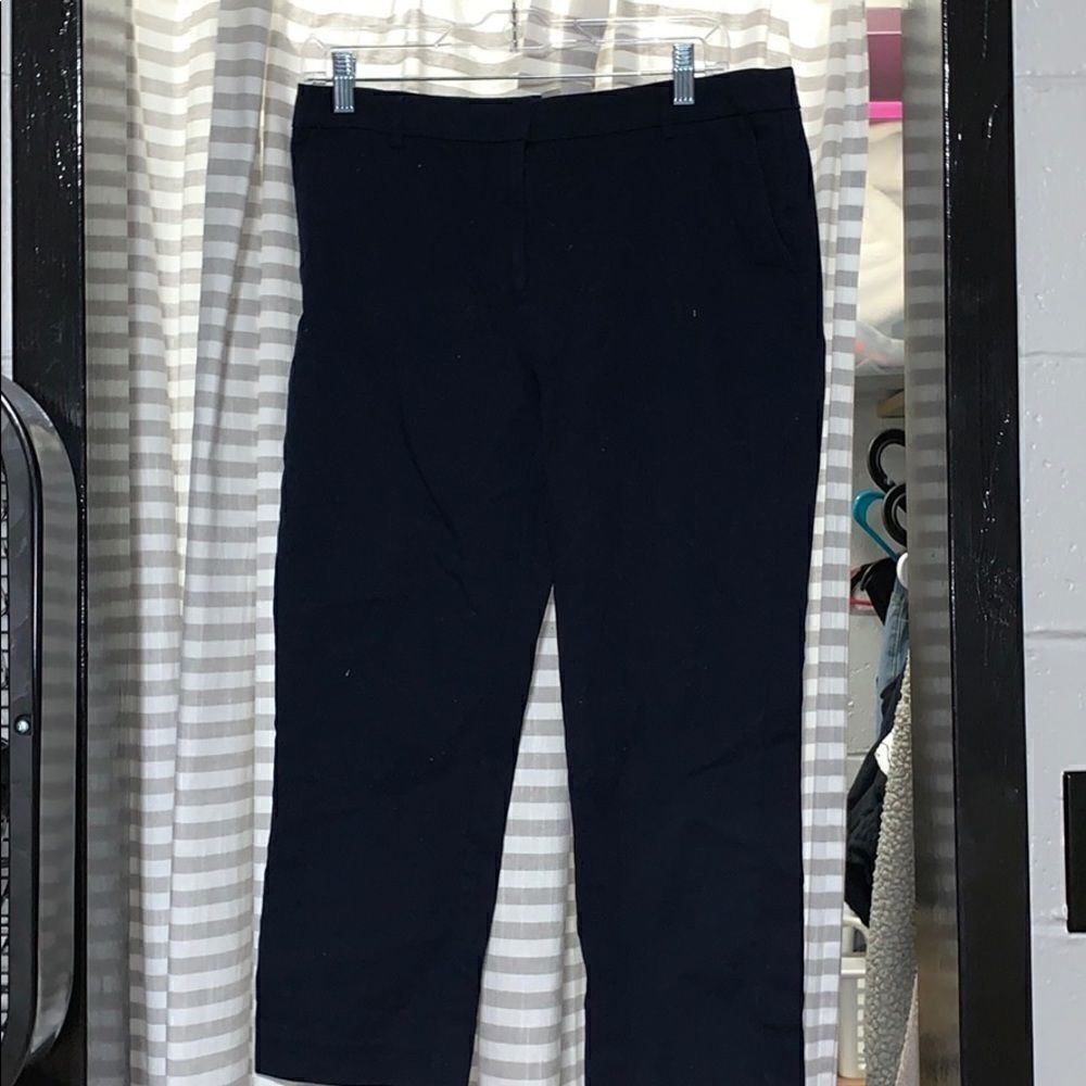 Anne Klein Navy Work Pants Ankle Length